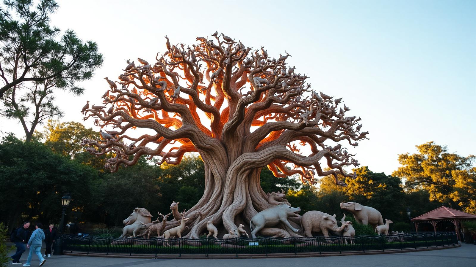 Tree of Life do Animal Kingdom ao entardecer