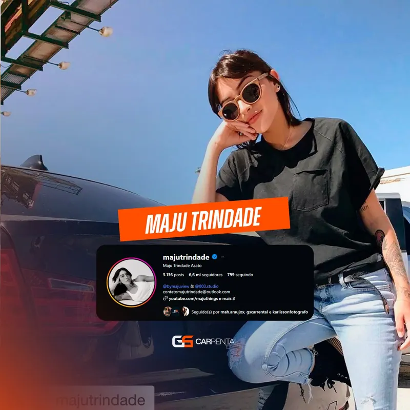 Maju Trindade - cliente GS Car Rental