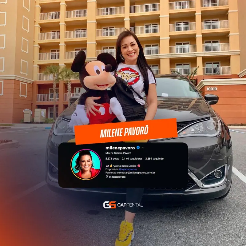 Milene Pavorô - cliente GS Car Rental