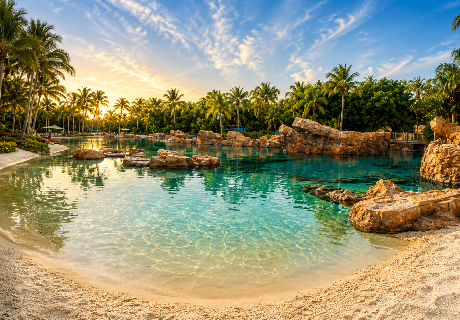 Vista panoramica do Discovery Cove